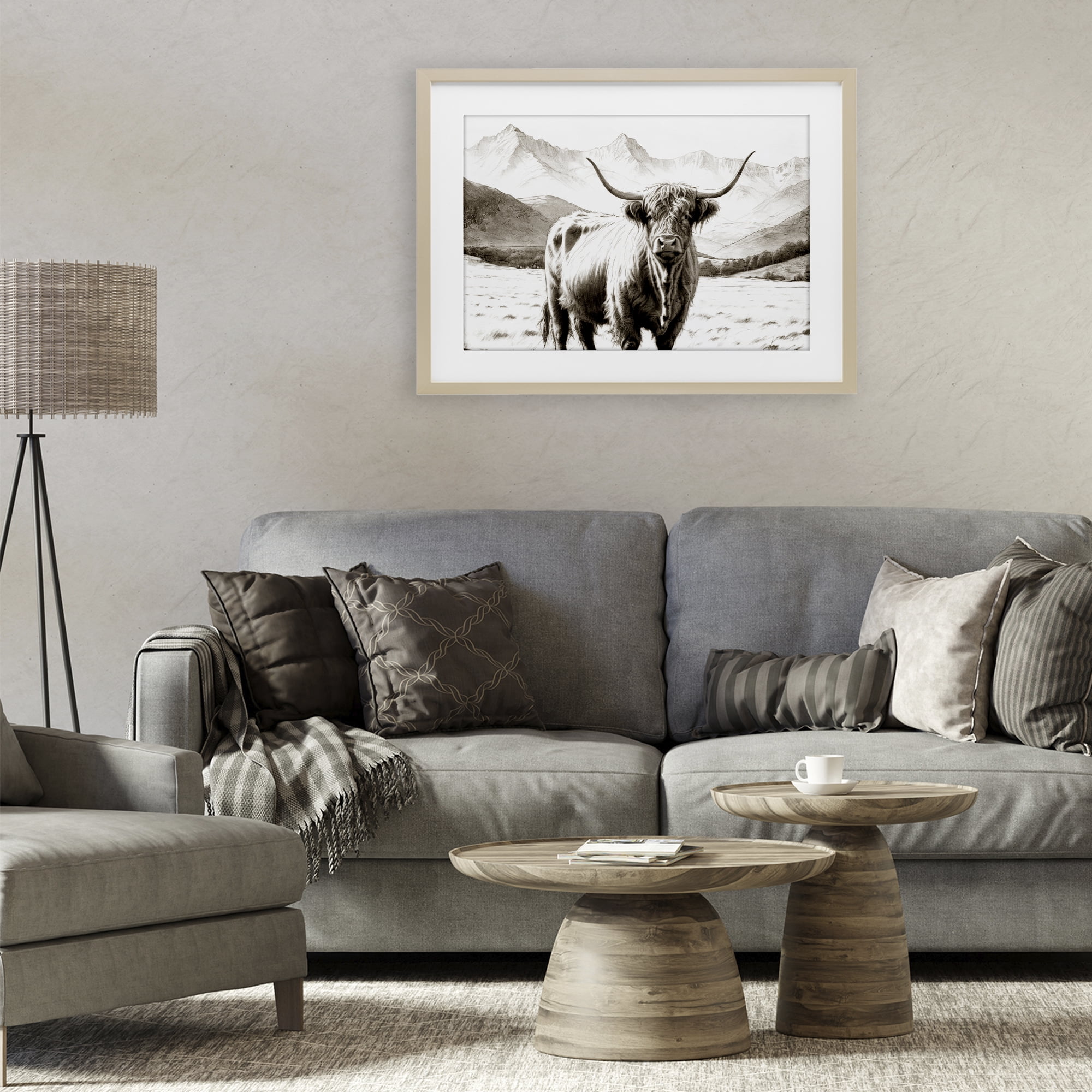 Stupell Industries Highland Sepia Sketch Birch Framed Print Under Glass, design by Kim Allen