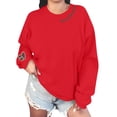 thumbnail image 6 of Grandma Sweatshirts for Women Heart Long Sleeve Crew Neck Oversized Shirts Pullover Mothers Day Tops (L, Red), 6 of 7