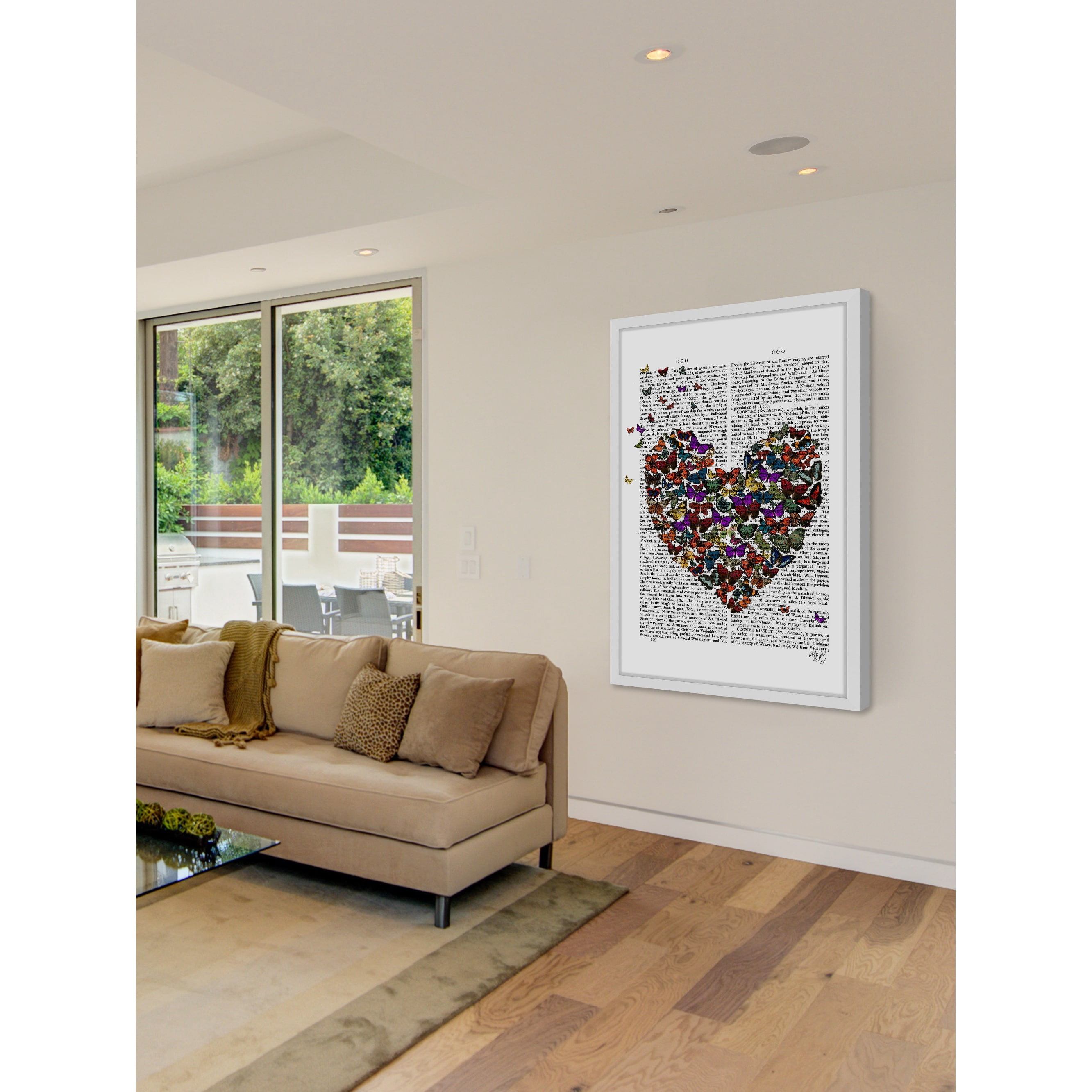 Marmont Hill "Butterfly Heart" Framed Painting Print