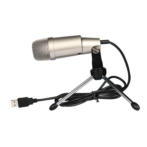 USB Condenser Home Studio Mic for PC Laptop with Stand