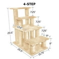 FurHaven Pet Stairs Steady Paws 4Step Pet Stairs, Cream
