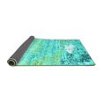 thumbnail image 2 of Ahgly Company Indoor Round Oriental Turquoise Blue Industrial Area Rugs, 7' Round, 2 of 4