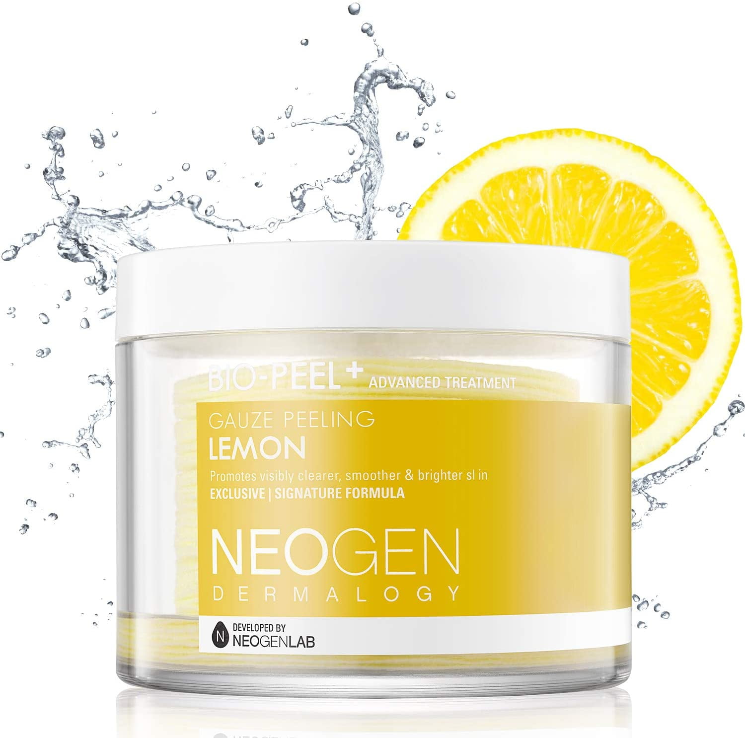 NEOGEN DERMALOGY BioPeel, Gentle Exfoliating Peeling Gauze Pads, Lemon