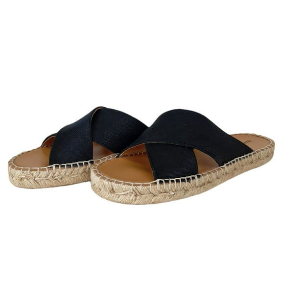 MATT BERNSON Women's Porto Slide Sandals, Black, 7