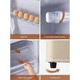 thumbnail image 4 of 3.5 Cu.Ft Compact Refrigerator Mini Fridge with Freezer, Small Refrigerator with 2 Door, 7 Level Thermostat Removable Shelves for Kitchen, Dorm, Apartment, Bar, Office, Cream, 4 of 7