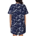 thumbnail image 3 of Naloa Hawaiian Style Women's Short-Sleeved Pajama Set, Loungewear, Summer pajamas, Breathable Cozy - X-Large, 3 of 9