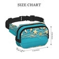 thumbnail image 4 of Balery Seashells And Fishing Net On Blue Wooden Table Mochila Cinturón para Mujeres y Hombres, Bolsa de Cintura Impermeable de Doble Capa con Correa, 4 of 9
