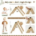 thumbnail image 5 of Pikler Triangle Set, Caveen Foldable Wooden Climbing Toys, Montessori Climbing Set, with Arch, Ramp and Ladder, Indoor Jungle Gym for Toddlers 0.5-6 Years Old, 5 of 8