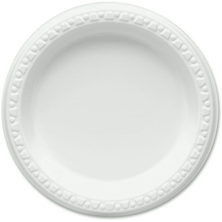 Tablemate Party Expressions Plastic Plates, White, 125 / Pack ... Tablemate Party Expressions Plastic Plates, White, 125 / Pack ...