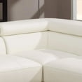 thumbnail image 4 of Cosmic Homes Grayson 3-Seater Leather Upholstered Sectional Sofa with LHF Chaise - Cup Holder - White, 4 of 6