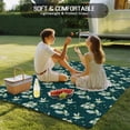 thumbnail image 4 of Green Summer Botanical Outdoor Rug for Patio/Deck/Porch, Non-Slip Large Area Rug 3 x 5 Ft, Spring Floral Birds Farmhouse Indoor Outdoor Rugs Washable Area Rugs, Reversible Camping Rug Carpet Runner, 4 of 8