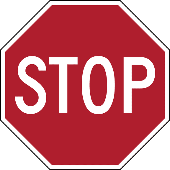 Vinyl Stickers - R1-1: Stop - Safety and Warning Warehouse Signs Stickers - 3.5" x 5" - 3 Pack