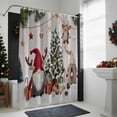 thumbnail image 4 of Shower Curtain 36"W x 78"L Christmas Gnomes Xmas Trees Gifts Fabric Shower Curtains Set with Hooks Water Repellent Bathroom Curtains Machine Washable Bathroom Accessories, 4 of 7