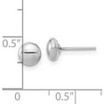 thumbnail image 4 of 14k White Gold Polished Button Post Earrings - 5.5mm, 4 of 6
