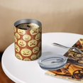 thumbnail image 3 of 12oz Coffee Tumblers Halloween Pumpkin Silhouette Pattern Stainless Steel Vacuum Insulated Travel Tumbler Coffee Cups Mug with Lid and Straw with Cleaning Brush for Cold & Hot Drinks, 3 of 5