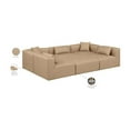 thumbnail image 2 of Meridian Furniture Cube Tan Vegan Leather 6-Pc. U-Shaped Modular Sectional, 2 of 8