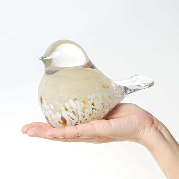 4.61inch Crystal Fat Bird Figurine Collectibles Spring Decorations Glass Art Animal Paperweight Easter Home Decor Creative Gift，Light Yellow