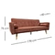 thumbnail image 2 of Ilios Innova | Sofá Cama Marin Café Convertible 2 Plazas, Textil Resistente, Estilo Nórdico Minimalista con Patas de Madera y 2 Cojines Incluidos, 2 of 9