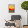 thumbnail image 2 of Modern Abstract Sunset Seascape Painting Artwork Framed Wall Art Print A4, 2 of 4