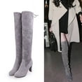 thumbnail image 5 of Fashion Female Warm Boots Women Boots Winter Over The Knee Boots Long Boots Comfort Square Heels Shoes, 5 of 9
