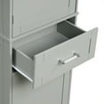 thumbnail image 6 of EUROCO 68.1'' Tall Bathroom Storage Cabinet, MDF Board Floor Storage Cabinet with 1 Door, 2 Different Size Drawers and Adjustable Shelf, Freestanding Cabinet with Painted Finish for Bathroom, Grey, 6 of 8