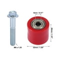 thumbnail image 4 of Unique Bargains 2 Set 8mm Chain Roller Pulley Chain Tensioner Motorcycle Orange, 4 of 7