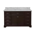 thumbnail image 6 of Aria 60" Single Bathroom Vanity with Chocolate Cabinet and Carrara Marble Top, 6 of 7