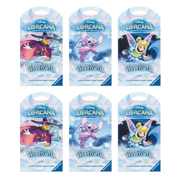 6 Packs 12 Card Booster Pack for Lorcana Winterspell
