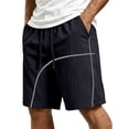 thumbnail image 3 of EOYWHK Athletic Shorts for Men Quick Dry with Pockets Elastic Waist Mens Active Shorts Soft Lightweight Breathable Casual Activewear for Men Black, Size L, 3 of 9