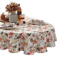 thumbnail image 4 of Thanksgiving Red Leaves Festival Fabric Tablecloth, 60 x 84 Oval, Autumn Leaves Harvest Dining Table Cover, Easy Care Fall Decor, 4 of 6