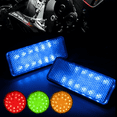 thumbnail image 3 of LED Reflector Steering Brake Tail Light, Compatible with Electric Motorcycle Scooter (Round Lighted Reflector Blue) Two Pack, 3 of 5