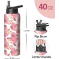 thumbnail image 2 of 32oz Corgi Water Bottle with Handle and Flip Straw, Dog Animal Sports Stainless Steel Insulated Cup Travel Coffee Mug Tumbler, Birthday Mothers Day Chritmas Gifts for Women, 2 of 6