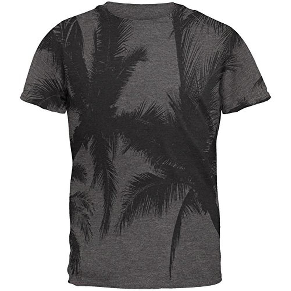 Black And White Palm Tree Silhouette Mens Soft T Shirt Multi MD ...