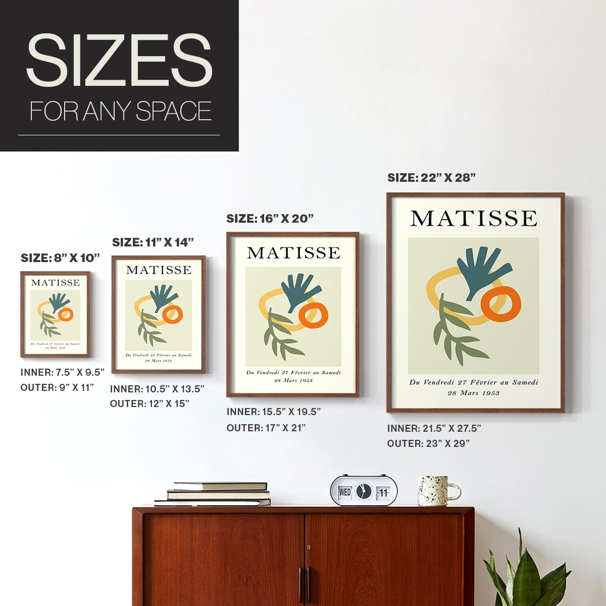 Matisse CCLXXX in Solid Wood 8 x 10 Framed Print