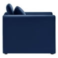 thumbnail image 3 of Armchair Accent Chair, Midnight Blue, Velvet, Living Kitchen Cafe Bistro Hospitality Restaurant, Modern Contemporary Boutique HB34902, 3 of 9