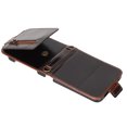 thumbnail image 2 of Funda tipo billetera multifunción con tarjetero para teléfono plegable Z Flip 3 Funda de cuero Accesorio para teléfono móvil Marrón, 2 of 5