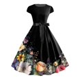thumbnail image 1 of WILLBEST Robe de Soirée Femme Longueur Genou Sans Manches Robe de Demoiselle d'Honneur, 1 of 2