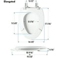 thumbnail image 4 of Mayfair Kendall Slow Close Elongated White Enameled Wood Toilet Seat, 4 of 9