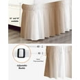 thumbnail image 3 of Ombre Bed Skirt Brown and White Gradient Bed Skirts King Size 18 Inch Drop, Wrap Around Dust Ruffle&nbsp;Bedskirt with Adjustable Elastic Belt for Queen Size Beds, 3 of 7