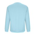 thumbnail image 4 of KeShDi Long Sleeve Shirts for Men Flannel Shirt Men Casual Fashion Solid Round-Neck Pullover Long Sleeve Sweatshirt Light Blue M, 4 of 6