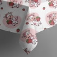 thumbnail image 5 of Pink Cow Strawberry Pattern Square Tablecloth,Waterproof Square Table Cover,Wipeable Spillproof Washable Table Cover for Home Kitchen Party Decor 42"X42"(107x107cm), 5 of 6