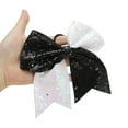 thumbnail image 4 of Unique Bargains 1 Pc Hair Elastics Halloween Sequin Bow Hair Ties for Women Black White, 4 of 5
