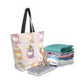 thumbnail image 2 of FORMRS Womens Canvas Tote Bag with Zipper Inner Pocket Shoulder Handbag, Purple Jam Jars, 2 of 7