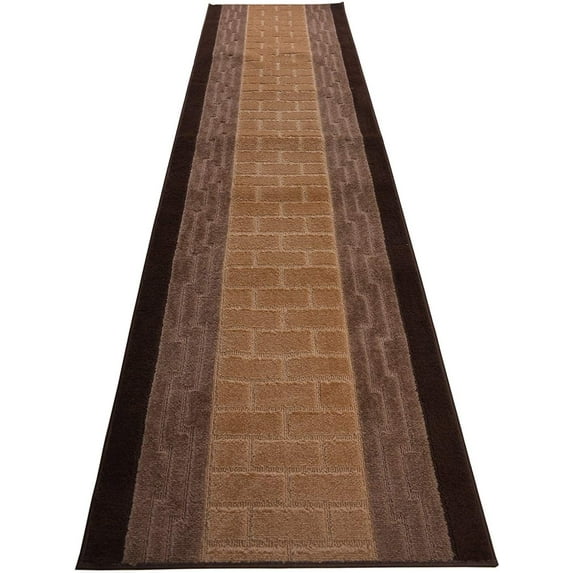 Custom Size Runner Rug Brick Design Runner 26 Inch Wide Pick Your Own Size