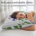 thumbnail image 5 of Spring Easter Pillow Covers, Linen Long Throw Pillow Case, Purple Floral Summer Botanical Vintage Holiday Pillow Protector Decorative Cushion Cover for Living Room/Bedroom 12" x 20", 5 of 8