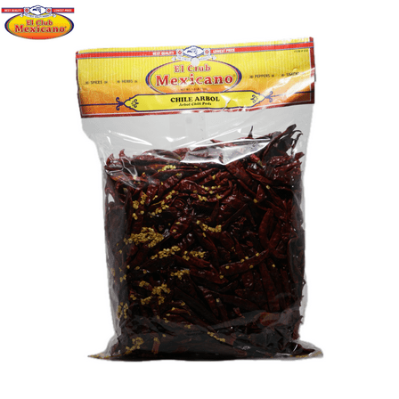El Club Mexicano Whole Dried Chile de Árbol Pods, 8 oz – Extra Hot Mexican Chili