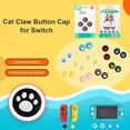 thumbnail image 3 of Tmvgtek 4 Empuñaduras De Silicona Para Pulgar Con Diseño De Pata De Gato Para Mando De Nintendo Switch (Blanco), 3 of 8