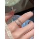 thumbnail image 1 of 1pc Fashionable Simple S925 Silver Heart Shape & Multiple Gemstones Combination Open Ring, Light Luxe Exquisite Women's Daily Wear And Date Wear, Perfect Gift For Girlfriend, 1 of 5