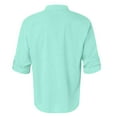 thumbnail image 3 of YYDGH Men's Cotton Henley Shirt Long Sleeve Hippie Casual Beach Solid Color T Shirt Summer Loose Lightweight Band Collar Yoga Top, 3 of 4