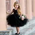 thumbnail image 2 of Paillettes Enfants Bébé Fleur Fille Robe Tutu Fête Robe de Mariée Robes de Demoiselle d'Honneur Noir 3-4 Ans, 2 of 7